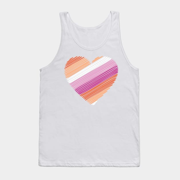Lesbian Flag Heart Tank Top by MarcyRangel